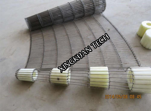 La maille plate de Flex Belt Conveyor Belt Wire 90 degrés 180 degrés pêche l'échelle incurvée