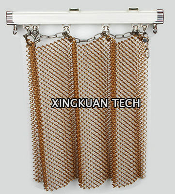 Mesh Curtain décoratif coloré, ouverture de la draperie 4mm 6mm 8mm de bobine en métal